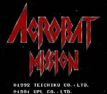 Acrobat Mission (Japan) screen shot title